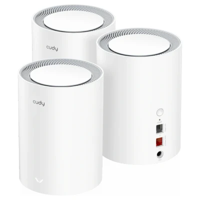 Immagine di Cudy M1800 3 Confezione AX1800 WiFi 6 Mesh Router, Sistema Mesh, Router/Extender VPN Gigabit 5G, Controllo Genitori