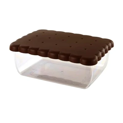 Immagine di Snips Contenitore Porta Biscotti Biscottiera Coperchio Salva Freshezza Colore Marrone 2,70 LT Made in Italy 0% BPA