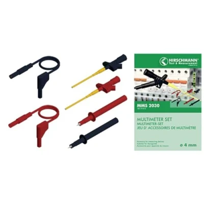 Immagine di SKS Hirschmann MMS 2030 KIT puntali di sicurezza Spina a banana 4 mm 1.00 m Nero, Rosso 1 pz.