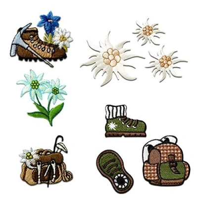 Immagine di Alpinisti Set 9 Pezzi Toppe termoadesive Patch Toppa ricamate