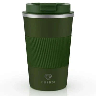 Immagine di CS COSDDI Tazza Termica,Tazza da viaggio per Caffe,Beuta vuoto in acciaio inossidabile,Tazza termica con coperchio a prova di perdite Adatta Caffe Te e Altre Bevande