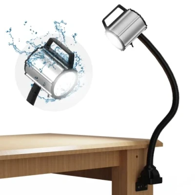 Immagine di Luce a collo d&#039;oca flessibile LED IP66 impermeabile 700 lumen fissata con viti Lampada da lavoro per illuminazione industriale macchine utensili e tornio