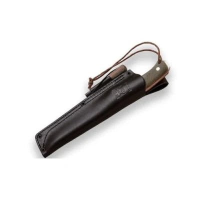 Immagine di joker Coltello da caccia Nomad CV125, mango tela micarta, lama di 12,7 cm, fodero in pelle nera, include paracord, per la pesca, caccia, l&#039;escursionismo, il campeggio