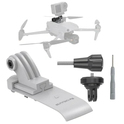 Immagine di MotuTech Supporto per fotocamera di azione DJI Air 3 Drone GoPro Hero 12 11 10 9 8 7 / Insta360 One X3 X2 GO3 Kit estensione Montaggio Superiore