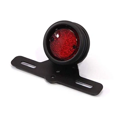 Immagine di Alchemy Parts Moto LED Posteriore Luce Stop con Supporto per Custom Retro Project Lente Rossa