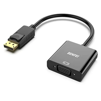 Immagine di BENFEI Adattatore DisplayPort a VGA, Unidirezionale Computer VGA Monitor 1080P, DP (Display Port) maschio femmina Convertitore per Lenovo Dell HP Asus
