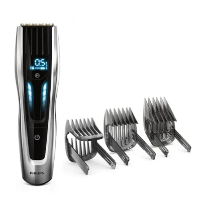 Immagine di Philips HC9450/15 Serie 9000 Regolacapelli con Pettini Motorizzati, Lame in Titanio, 400 Impostazioni di Lunghezza, Precisione 0.1 mm, Tempo Funzionamento 120 min