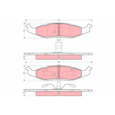 Immagine di TRW GDB4006 Kit pastiglie freno Non predisposto per contatto segnalazione usura