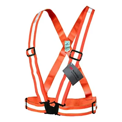 Immagine di Salzmann 3M Gilet Riflettente ad Alta visibilitá con Cinturini Regolabili Realizzato Scotchlite Perfetto per Ciclismo, Corsa, Jogging e Altre attività all&#039;Aria Aperta