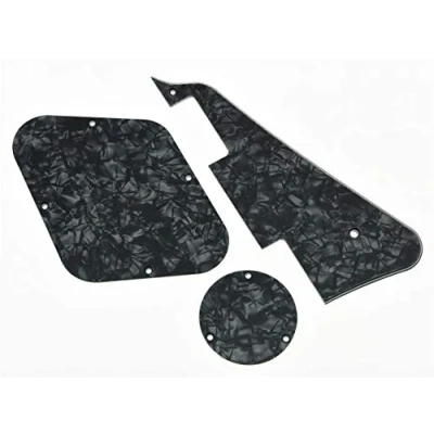 Immagine di Dopro Black Pearl LP Battipenna e piastra posteriore per interruttore Epi Les Paul