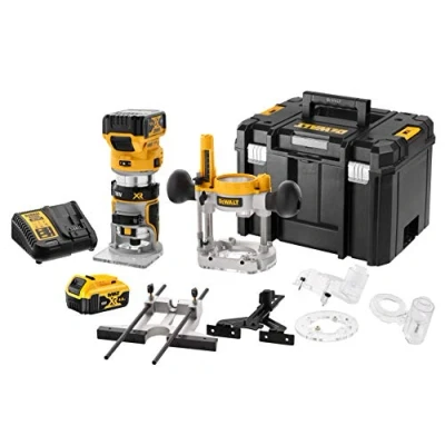 Immagine di DEWALT Elettrofresatrice con adattatore per base fissa, DCW604P2 QW