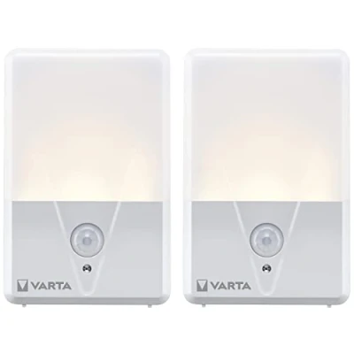 Immagine di Varta Motion Sensor Night Light Twin 16624101402 Lampada da notte con rilevatore di movimento LED (monocolore) Bianco