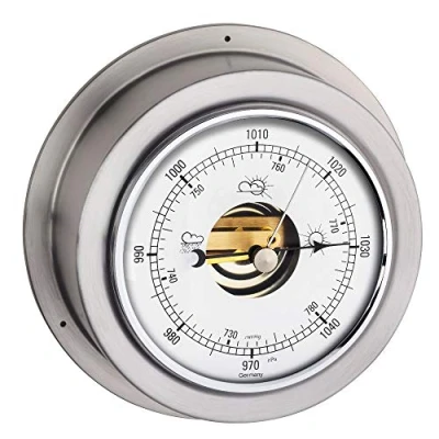 Immagine di TFA Dostmann Maritim Barometro analogico 29.4024.54.B, previsioni Meteo, Argento, 140 x 59 mm