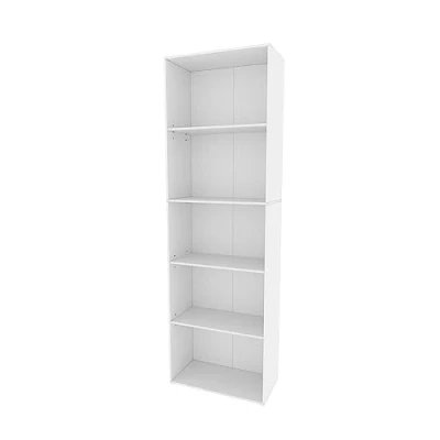 Immagine di Vicco libreria Bob, Bianco/Bianco, 60 x 190 cm con 5 scomparti