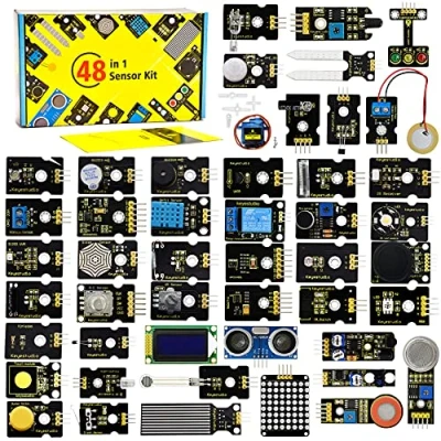 Immagine di KEYESTUDIO Kit di programmazione 48 in 1 per Arduino UNO R3, MEGA Project STEM Education, Electronic Component adolescenti e tutorial
