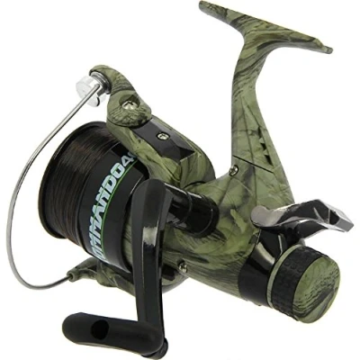 Immagine di Lineaeffe Vigor Commando Mulinello Mimetico per Carp Fishing Misura: 60 Con Frizione Affidabile 2 Bobine in Grafite e Sistema a Bobina Libera