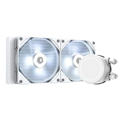 Immagine di ID RAFFREDDAMENTO FROSTFLOW X 240 NEVE CPU Acqua Cooler AIO 240mm Liquid LED Bianco 2x120mm PWM Ventole, Intel LGA1700/1851/1200/115X/, AMD AM5/AM4