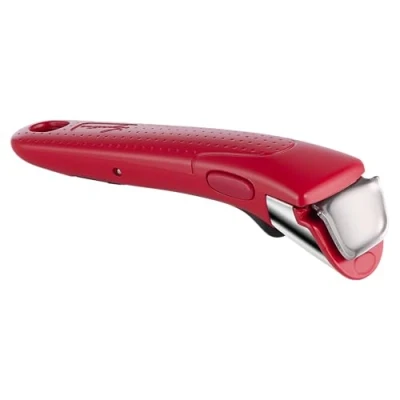 Immagine di Lagostina Ingenio Manico Rimovibile Resistente fino a 10kg, Design Ergonomico dal Fissaggio e Sicurezza Totali, Compatibile con i Corpi Pentola Ingenio, Color Papavero
