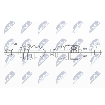 Immagine di NTY NPW PE 073 Albero motore / Semiasse Assale anteriore Dx 923 86 PEUGEOT: 308 II Hatchback, SW 2