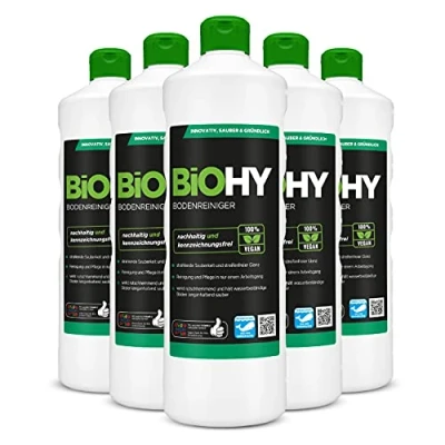 Immagine di BiOHY Detersivo per pavimenti robot di pulizia (6 bottiglie da 1l) Concentrato tutti i e aspirazione senza aloni su (Wischroboter)