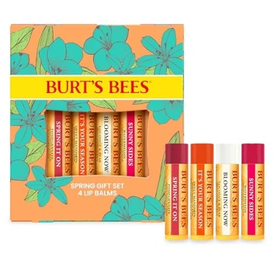 Immagine di Burt&#039;s Bees Set Balsamo Labbra, Melograno, Cocco &amp; Pera, Cocomero, Mandarino Dolce, Just Picked, 4 x 4.25 g