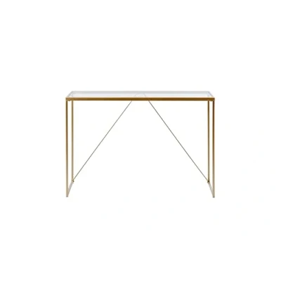 Immagine di Jahnke Glam Console Consolle, Legno ingegnerizzato Metallo, Vetro Trasparente/Oro, Taglia Unica