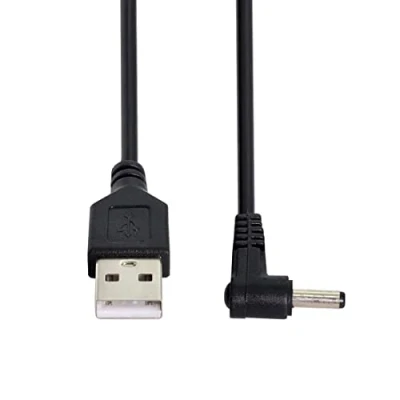 Immagine di ChenYang, cavo adattatore CY DC 5V da USB 2.0 a 1mm (maschio) connettore cilindro 5,5 mm x 2,5 mm, di ricarica della lunghezza 80 cm, nero