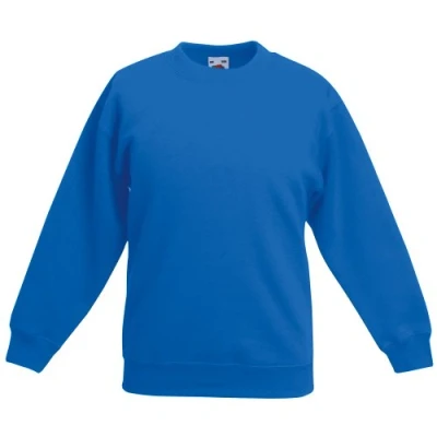 Immagine di Fruit of the Loom Felpa Girocollo Classica Maniche Lunghe Bambino (7 8 Anni) (Blu Reale)