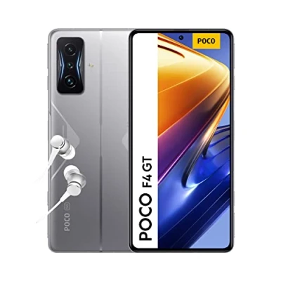 Immagine di POCO F4 GT 5G Smartphone 8+128GB, display AMOLED E4 120Hz 6,67&quot;, Snapdragon 8 Gen 1, tripla fotocamera 64MP, 4700mAh HyperCharge 120W, Knight Silver (IT) Alexa mani libere