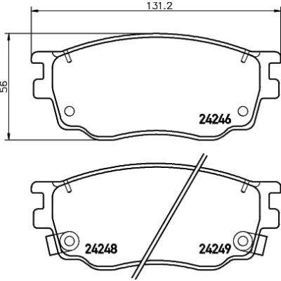 Immagine di HELLA 8DB 355 012 091 Kit pastiglie freno con segnalatore acustico usura MAZDA: 6 Sedan, Hatchback, 323 F