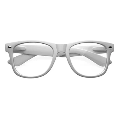 Immagine di Arcton® bianco con grandi in stile nerd Geek occhiali