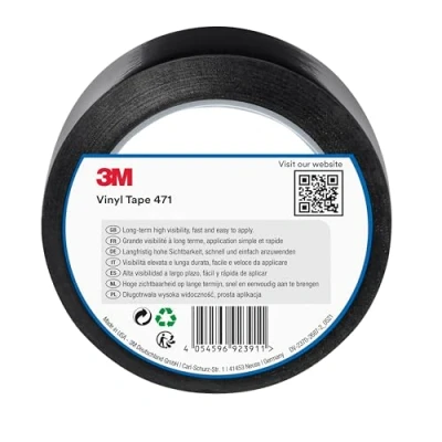 Immagine di 3M Nastro in vinile 471 nero, 50 mm x 33 m.spessore: 0,13