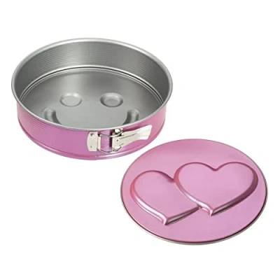 Immagine di Zenker Creative Studio Teglia da forno con 2 fondi, Ø 26 cm, rivestimento antiaderente, colore: rosa, argento, 1 pezzo