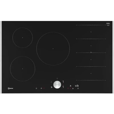 Immagine di Neff, Home Connect T68TTV4L0 Piano cottura a induzione autosufficiente con controllo Twist Pad, N90, larghezza 80 cm, nero telaio sospeso,