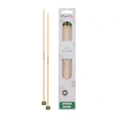 Immagine di KnitPro K22358 Ferri da maglia per giacca, in bambù, 33 cm x 4,5 mm, colore: Marrone