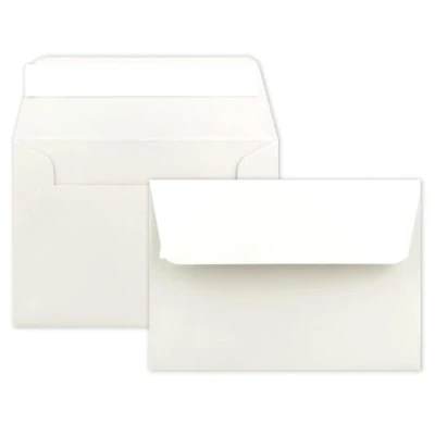 Immagine di Karten und Co. 25 buste per lettere, formato B6, 12,5 x 17,5 cm, con chiusura adesiva, 120 g/m², larghezza linguetta di chiusura, alta qualità