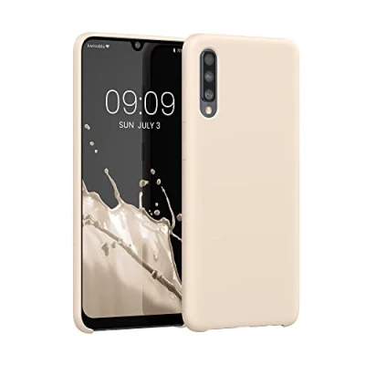 Immagine di kwmobile Cover per Samsung Galaxy A50 Custodia Back Case Smartphone in Silicone TPU Protezione Gommata crema matt