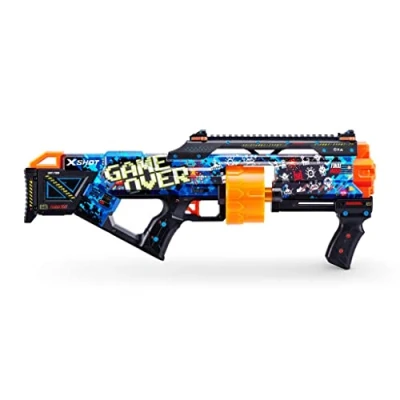 Immagine di X Shot Skins Last Stand Game Over Freccette a Molla con rivista Tamburo, 16 e Aspetto Unico