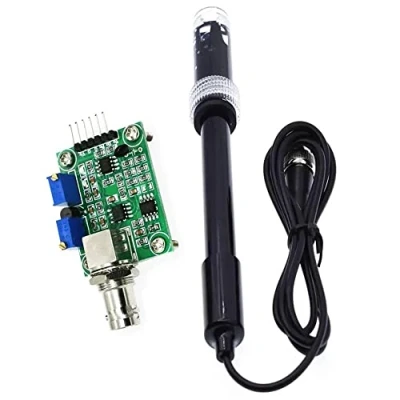 Immagine di Modulo liquido del sensore regolatore di rilevazione valore PH + sonda dell&#039;elettrodo BNC per Arduino