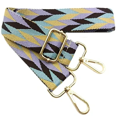 Immagine di Tracolla Colorate per Borse Donna Cinghia della Borsa Larga Giallo Viola Blu, Regolabile con Gold Moschettone, Durevole Crossbody Borsa, Borsetta, DIY Spalla Accessori Ragazze, 101