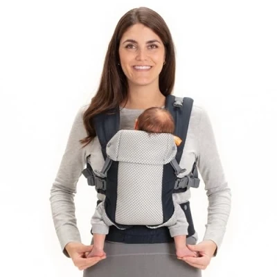 Immagine di Beco Gemini Cool Porta Bebè Neonato Marsupio Ergonomico Zaino &amp; Bambino Con Seduta Regolabile Fascia Elastica da 3 a 16 kg (Blu Navy)