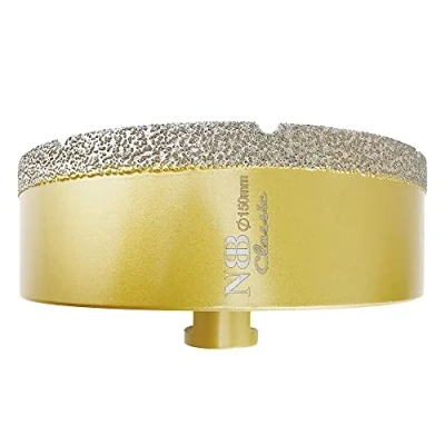 Immagine di NBB Punta a tazza diamantata con M14, tipo Classico d&#039;Oro,punta per foratura secco o ad umido su ceramica,piastrelle,granito,marmo,veloce,durevole, smerigliatrice angolare (1, 150mm)