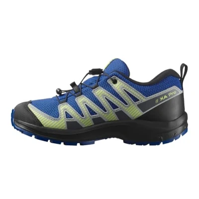 Immagine di Salomon XA PRO V8 Waterproof Unisex Scarpa da hiking per bambini, Taglia: 37, Nautical blue/black/sharp green Tessuto / sintetico