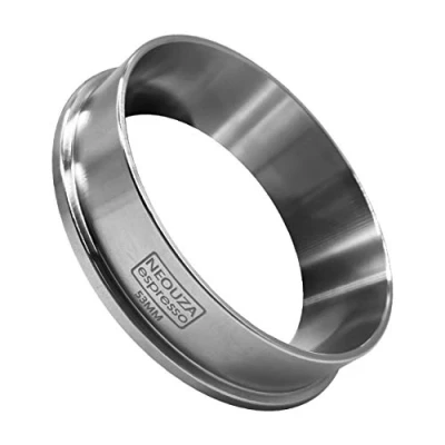 Immagine di Neouza, Anello dosatore per caffè espresso in acciaio inossidabile, 53 mm, a imbuto, compatibile con portafiltro Barista Breville