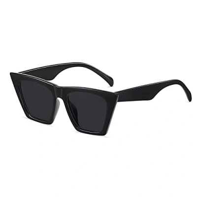 Immagine di SHEEN KELLY Occhiali da sole flat top per uomo donna design retrò quadrato stile succinto con lenti trasparenti UV400