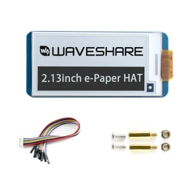 Immagine di Waveshare 2.13 Inch E Paper Display HAT 250x122 Resolution V4 Ink Screen Electronic Module with Embedded Controller for Raspberry Pi 2B 3B 3B+ 4B Zero W,SPI Interface