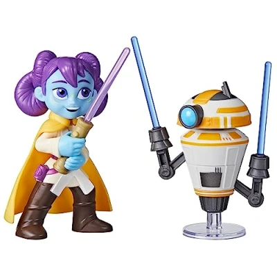 Immagine di Hasbro Star Wars, Duello con Spada Laser Pop up, Action Figure di Lys Solay e Droide da Allenamento, Giocattoli Wars in Scala 10 cm per Bambini Bambine