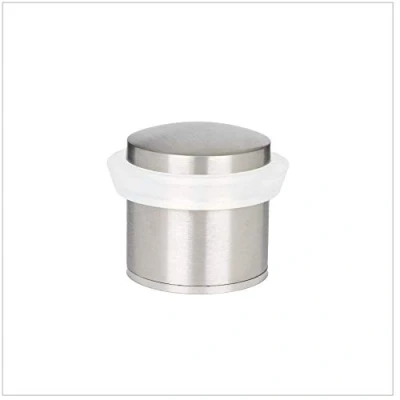 Immagine di EVI Herrajes Fermaporta 28 x 30 mm Base filettata Gomma Bianca Acciaio Inox Finitura Opaca Compresi vite + tassello di fissaggio Mod. I 20228BCBAM