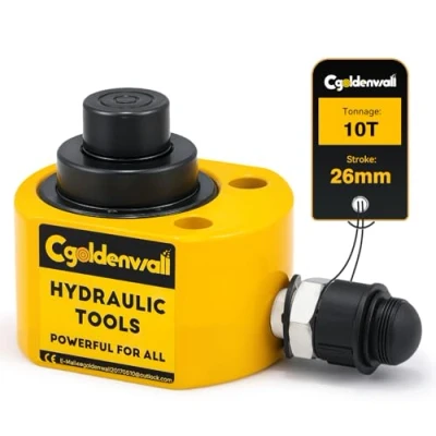 Immagine di CGOLDENWALL 10T Martinetto Idraulico Professionale Ultrafino Portatile丨26mm Corsa丨51mm Auto altezza丨per Ponti/Edifici/Ingegneria Meccanica (DFPY 10T)