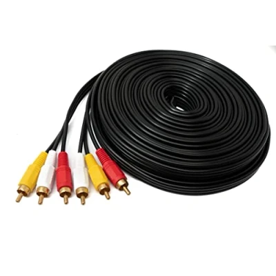 Immagine di System S Cavo RCA 3 15 m maschio a Stereo &amp; Composite AV Adapter Nero
